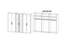 301x223x61cm + oglinda