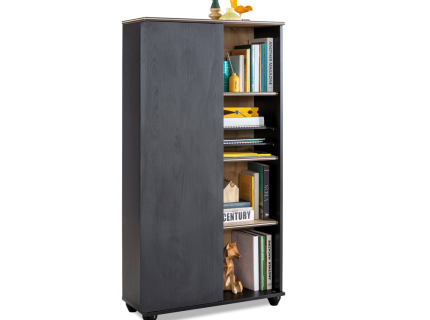 Biblioteca cu spatiu pentru depozitare BLACK 