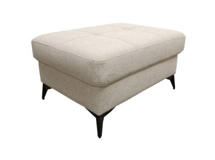 Taburet SERGIO X cu picioare negre, personalizabil 90x70xH46cm