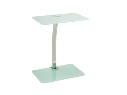 Masuta LIFTO WHITE din sticla, metal crom 8x32xH60cm