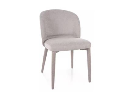 Scaun tapitat TINO WIND design minimalist, integral tapitat material textil light grey 50x57xH81cm