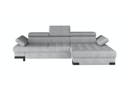 Coltar extensibil SELVA S  cu lada pentru depozitare, tetiere reglabile, personalizabil 270x173cm 