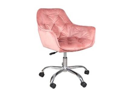 Scaun de birou soft pink Q-190 VELVET 