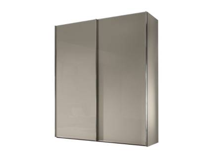 Dulap cu 2 usi glisante 167x222x68cm sand/ sticla sand, maner crom model 3 SINFONIE PLUS