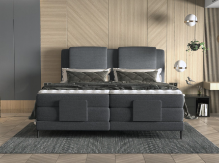 Pat Boxspring cu reglaj electric VINCE (180x200cm) material textil