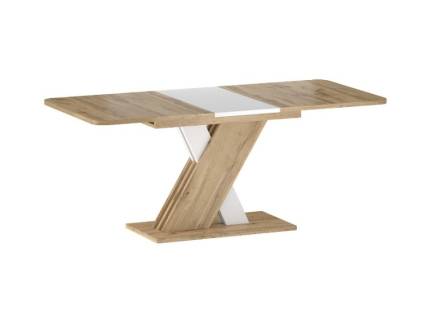 Masa extensibila EXEL WHITE din PAL melaminat stejar wotan cu alb 140-180x85xH76cm