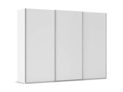 Dulap cu usi glisante TARO 301x223x69cm alb alpin, maner aluminiu 