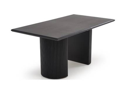 Masa extensibila BOLERO din MDF si furnir natural negru, metal negru 160-250x90xH75cm