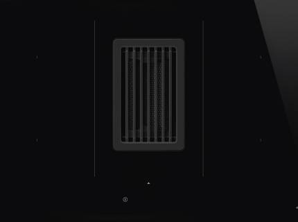 Plita incorporabila cu inductie si hota integrata Smeg HOBD482D, 80 cm latime, negru