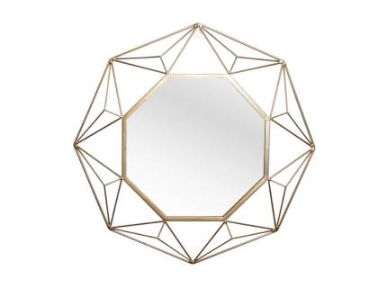 Oglinda perete metal auriu 79x73.5x7.5cm 