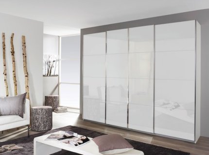 Dulap front sticla alba 271x211x62cm SYNCRONO