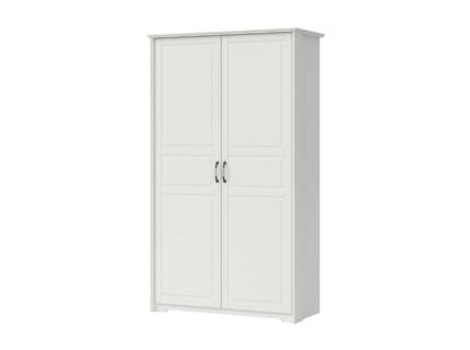 Dulap cu 2 usi cu balamale EVERGREEN 131x224x58cm ivory/ pin polar