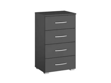 Comoda cu 4 sertare ADITIO 40x81x42cm gri metalic