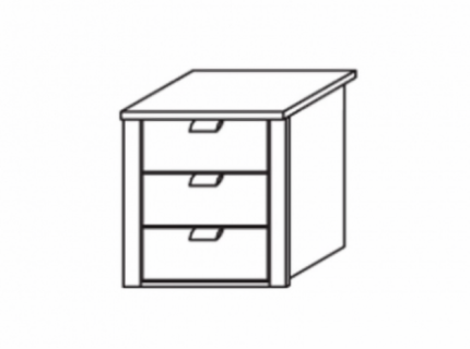 Caseta cu 3 sertare 48x53cm