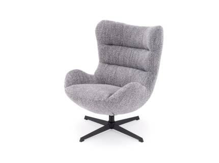 Fotoliu rotativ JACKIE, material textil grey 75x88xH96cm