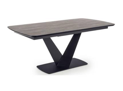 Masa extensibila VINSTON din MDF si placa HPL gri, metal negru 180-230x95xH76cm