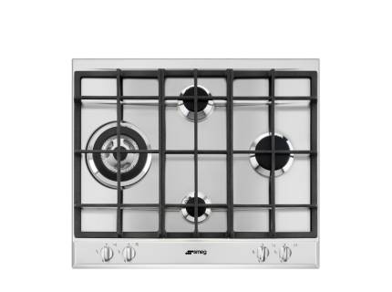 Plita incorporabila pe gaz Smeg Selezione Aesthetic P261XGH, 60 cm, inox 