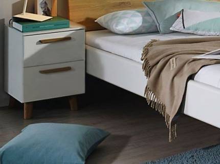 Noptiera cu 2 sertare MAVI EXTRA 40x49x42cm alb alpin