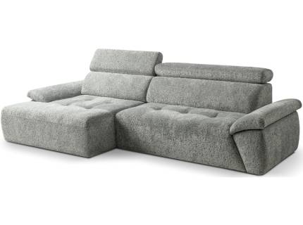 Coltar cu reglaj electric AMALFI cu lada pentru depozitare, tetiere reglabile 293x153cm personalizabil  