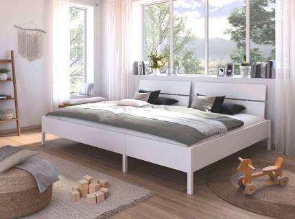 Cadru pat cu tablie MARE (270x200cm) alb alpin 