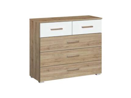 Comoda cu 5 sertare BARCELONA 93x81x42cm sanremo/ alb alpin 