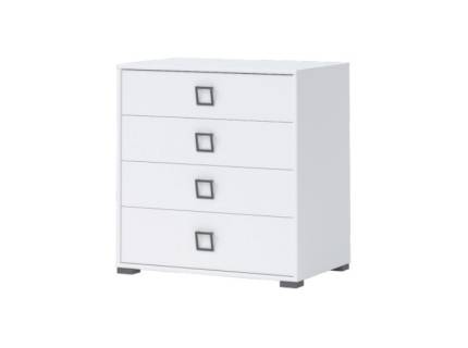Comoda cu 4 sertare 84x89cm KIKI WHITE 