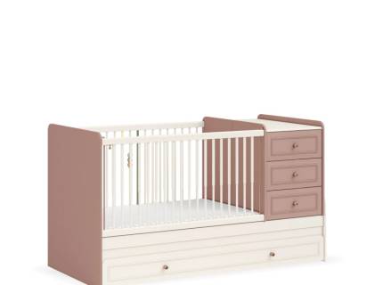 Patut transformabil cu pat suplimentar (80x180cm) ELEGANCE BABY
