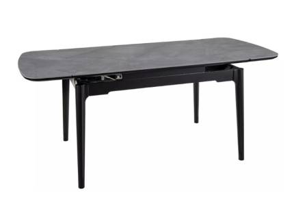 Masa extensibila SENTO GREY din ceramica gri lucios, lemn negru 120-180x80xH75cm