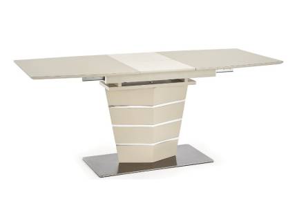 Masa extensibila SORENTO din MDF si sticla sampanie, metal crom 140-180x80xH76cm