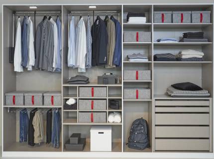 Impartitor cu 2 cutii textile 45x147cm