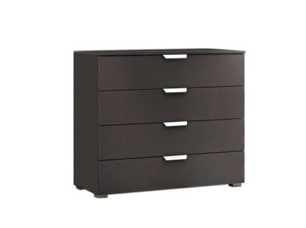 Comoda cu 4 sertare ADITIO 80x81x42cm gri metalic 