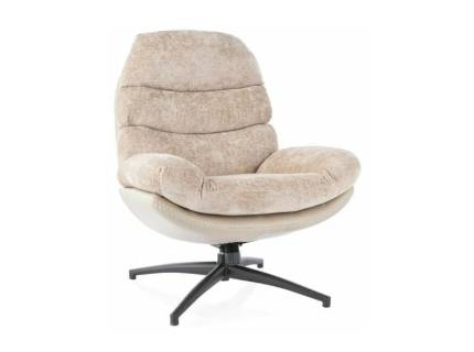 Fotoliu GISELLE rotativ, cu sistem de balasare usoara, confortabil, material texil + ecopiele 73x77xH86cm