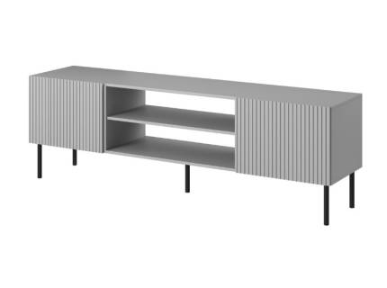 Comoda TV cu 2 usi si raft liber ASENSIO 180x57x42cm gri