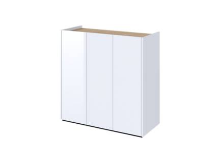 Comoda EASY EA-03 cu 3 usi 95x95x40cm alb lucios/ stejar 