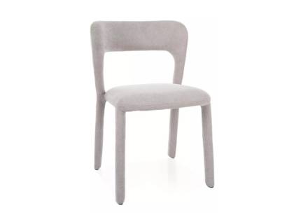 Scaun tapitat VICO WIND design minimalist, integral tapitat material textil light grey 49x56xH77cm