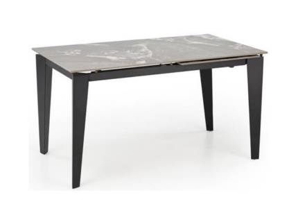 Masa extensibila FELIX GREY din marmura gri, metal negru 141-201x81xH76cm