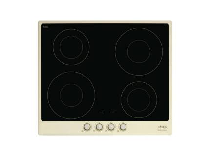 Plita incorporabila inductie Smeg Cortina SI764POM, 60 cm, rama crem