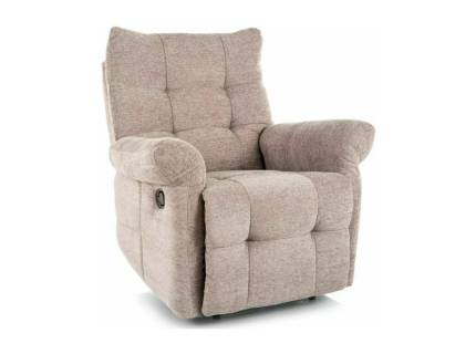 Fotoliu ATOS RAVEN cu recliner manual, material textil dark beige 88x94-160xH103cm
