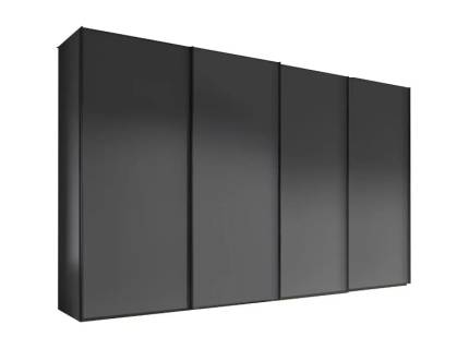 Dulap cu 4 usi glisante 373x222x68cm grafit mat, maner grafit model 1 SINFONIE PLUS