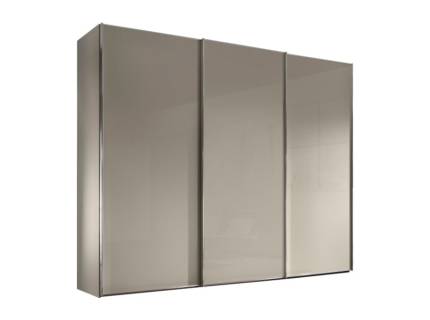 Dulap cu 3 usi glisante 249x240x68cm sand/ sticla sand, maner crom model 3 SINFONIE PLUS 
