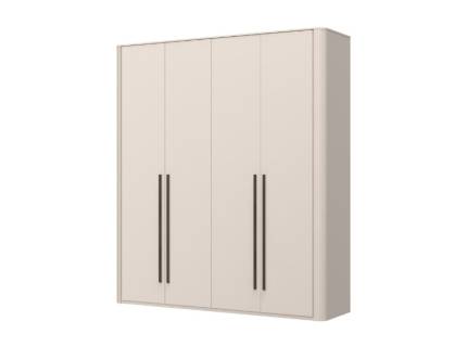 Dulap cu 4 usi cu balamale RONDO 198x225x56cm casmir, manere Midnight Copper