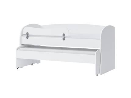 Pat (90x200cm) cu pat suplimentar (80x190cm) KIKI WHITE