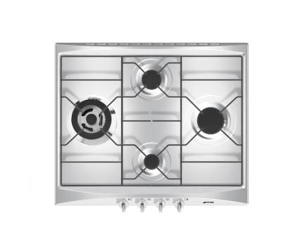 Plita incorporabila pe gaz Smeg Selezione Aesthetic SR264X2, 60 cm, inox