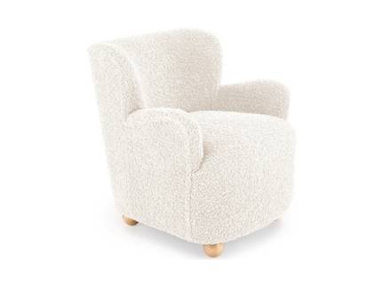 Fotoliu CLAUDIO material plusat cream 80x80H82cm