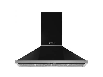 Hota semineu Smeg Portofino KPF12BL, 120 cm, negru