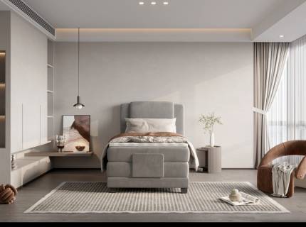 Pat Boxspring cu reglaj electric si topper WAVE NEW 100 / 120cm personalizabil