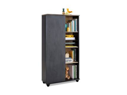 Biblioteca cu spatiu pentru depozitare BLACK