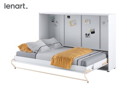 LENART PRO CONCEPT CP-05 pat (120x200cm) rabatabil pe perete orizontal 215x46-111x39cm alb