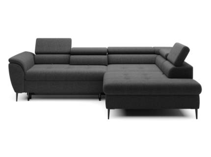 Coltar extensibil TEMPO cu lada pentru depozitare, tetiere reglabile, spatar reglabil, personalizabil 289x218cm