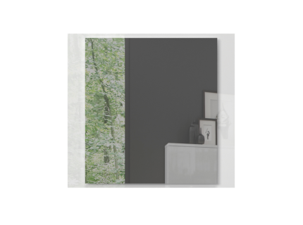 Oglinda PIANO WHITE 76x70cm alb lucios 